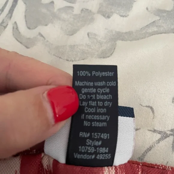 Daytrip rust and white gathered v neck baby doll style chiffon like top in Sz S - Picture 5 of 5